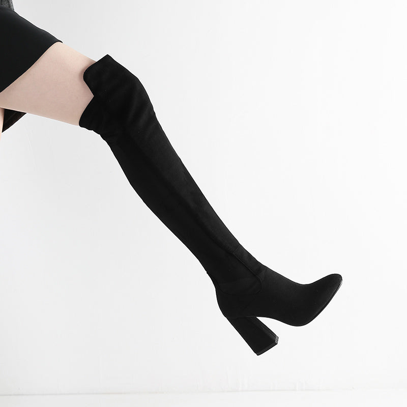 Frosted leg stretch boots