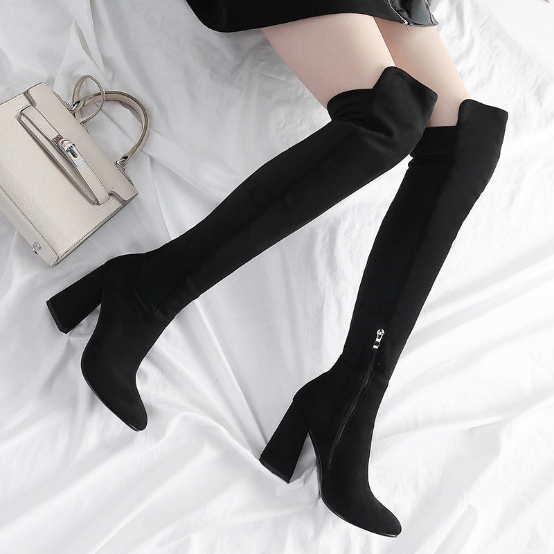 Frosted leg stretch boots