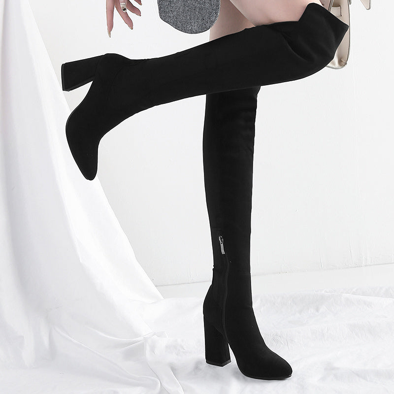 Frosted leg stretch boots
